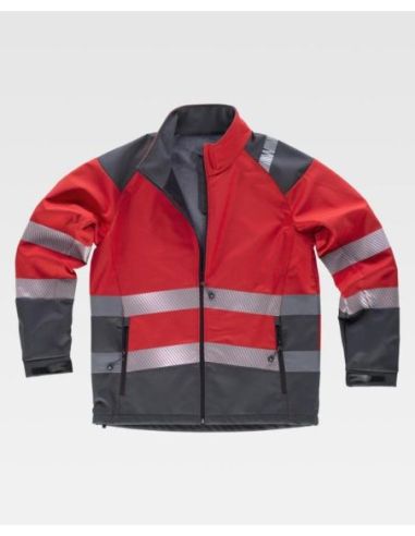 Chaqueta Workshell combinada. Cintas cosidas y pegadas.WORKTEAM 304S9202