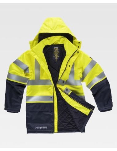 Parka AV ignífuga, tejido laminado antiestático con tratamiento de protección química e impermeable.WORKTEAM 304B3795