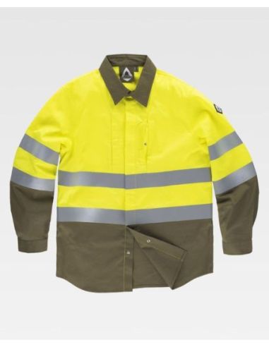 Camisa forestales ignifuga combinada con AV y cintas reflectantesWORKTEAM 304B8081