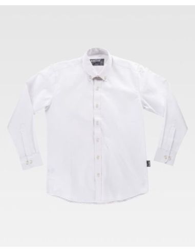 Camisa manga larga tipo Oxford, color liso.WORKTEAM 304B8410