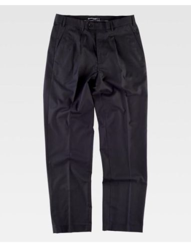 Pantalón de vestir de hombre con pinzas.WORKTEAM 304B9015