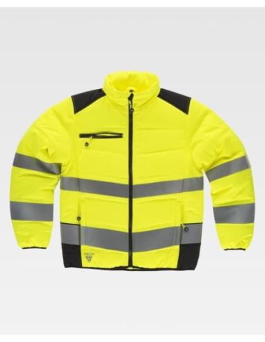 Chaqueta acolchado combinado con AV y cintas inclinadas. Capucha interior.WORKTEAM 304C2951