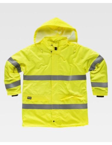 Parka acolchada, con cierre de cremallera y cintas reflectantes. EN471.WORKTEAM 304C3200