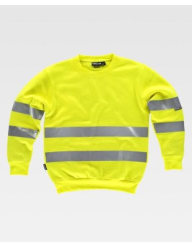 Sudadera AV cuello redondo con cintas reflectantes en torso y mangasWORKTEAM 304C9030