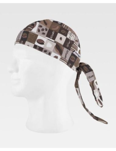 Bandana unisex estampado café.WORKTEAM 304M629