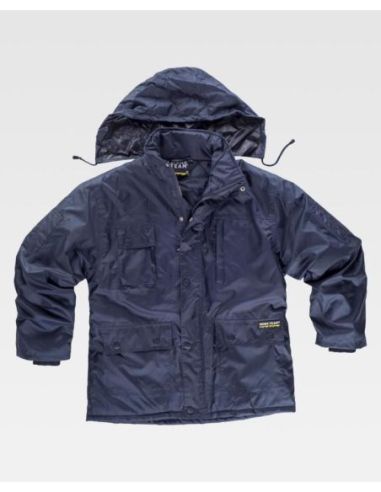 Parka básica acolchada e impermeable, capucha.WORKTEAM 304S1000