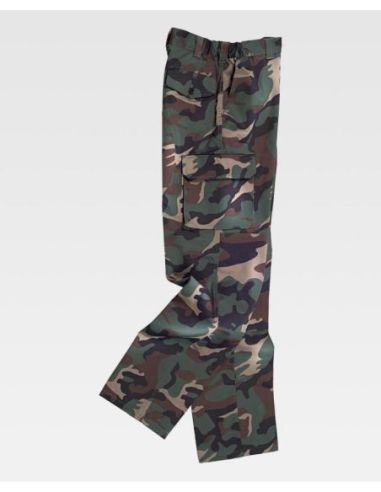 Pantalón de camuflaje con refuerzos y multibolsillos.WORKTEAM 304S3350