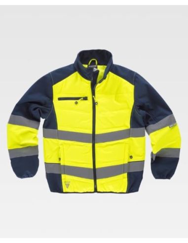 Chaqueta acolchada de alta visibilidad, combinada con Workshell y cintas inclinadas.WORKTEAM 304S9600