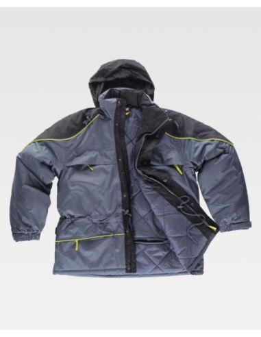 Parka linea 5 combinada acolchada con vivos reflectantes.WORKTEAM 304WF5858