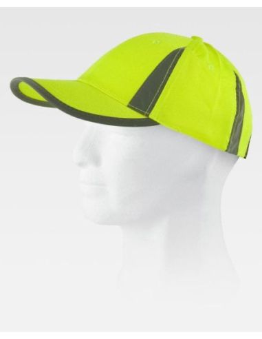 Gorra ajustable en alta visibilidad, diseño picos reflectantes.WORKTEAM 304WFA902