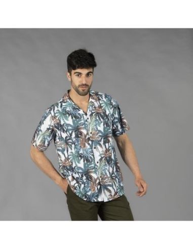 CAMISA HOMBRE CUELLO SOLAPA HAWAI GARYS 205210002