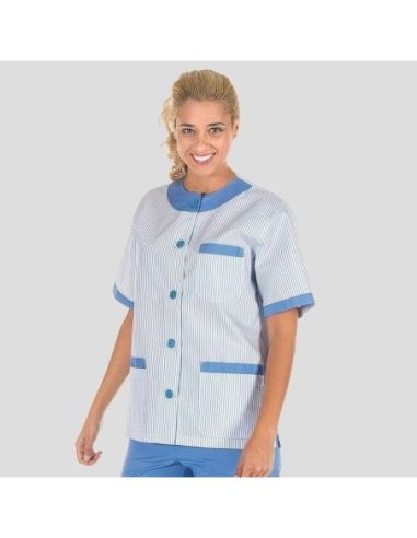 BLUSA SANITARIO UNISEX ABOTONADA VICHY COMBINADA GARYS 205648000