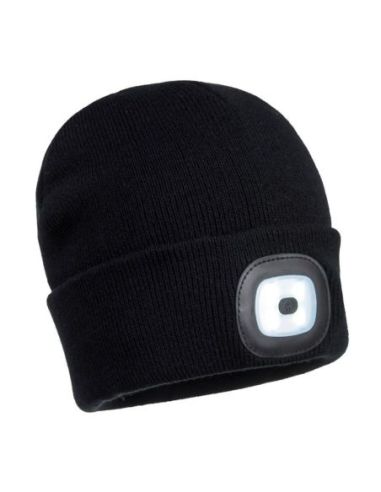 Gorro Beanie con LED recargable por USB  PORTWEST 321B029