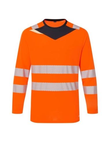 Camiseta DX4 Hi-Vis, de alta visibilidad, manga larga PORTWEST 321DX416