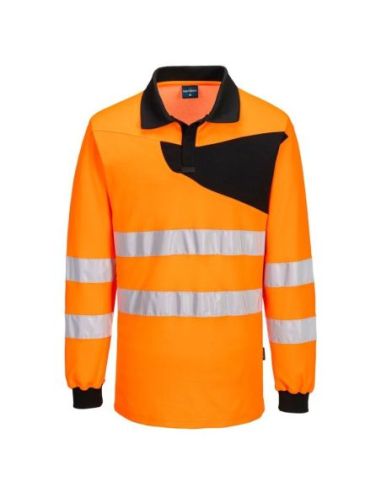 Polo de alta visibilidad PW2 Hi-Vis, de manga larga PORTWEST 321PW220