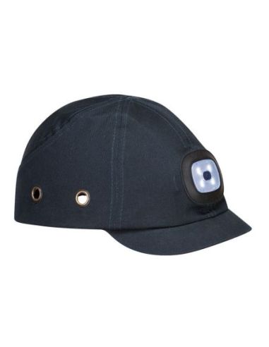 Gorra anti-golpes con LED recargable por USB PORTWEST 321PW29